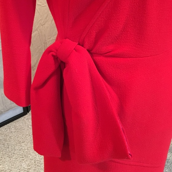 Red long sleeve Stevie Mac dress with bow Sz 4-6 - Picture 3 of 3